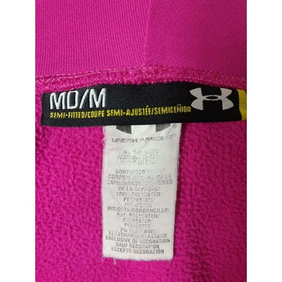 Under Armour Women's UA Hooded Jacket Semi-Fitted Medium Pink Fuchsia - Picture 7 of 7
